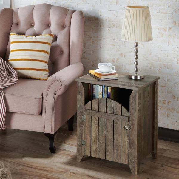 Reclaimed Oak End Table Z334