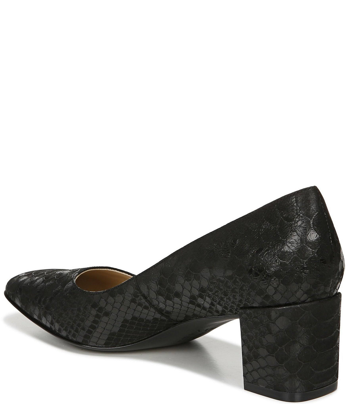 Tan Metallic Snake Leather Pumps H144