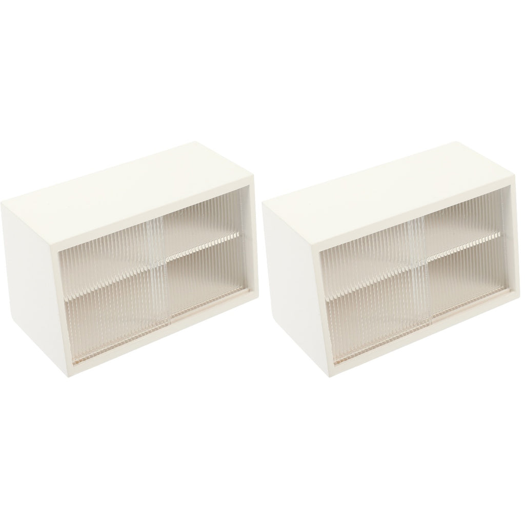2 Pack Display Case Small Shelf Cabinet F5054