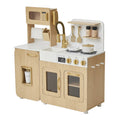 Medium Play Kitchen with Kitchen Accessories, Light Oak/White V895