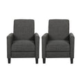 Set of 2 Fabric Recliner Moss Gray Q380764
