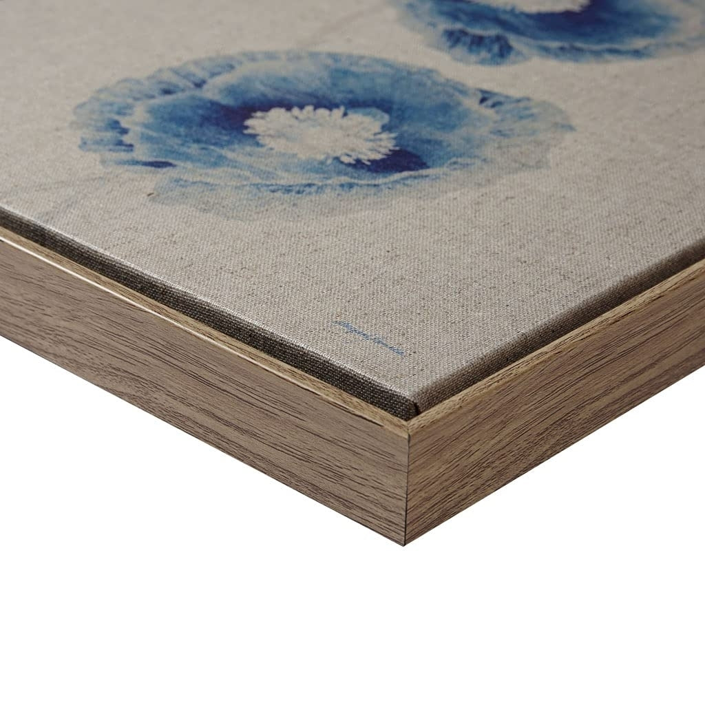 Blue Print Botanicals 3-Piece Framed Canvas Wall Art Set E7815