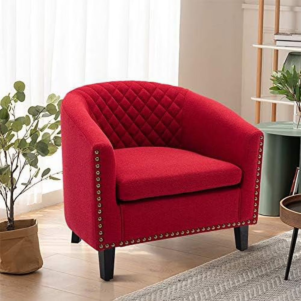 White Leather Upholstered Accent Arm Chair with Solid Wood Legs V612