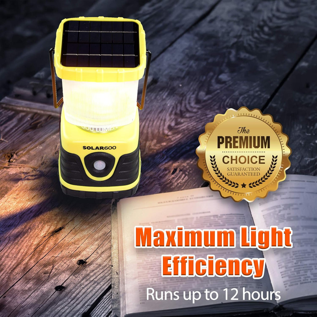 Rechargeable Solar Camping Lantern 600 Lumen USB Power Bank O857
