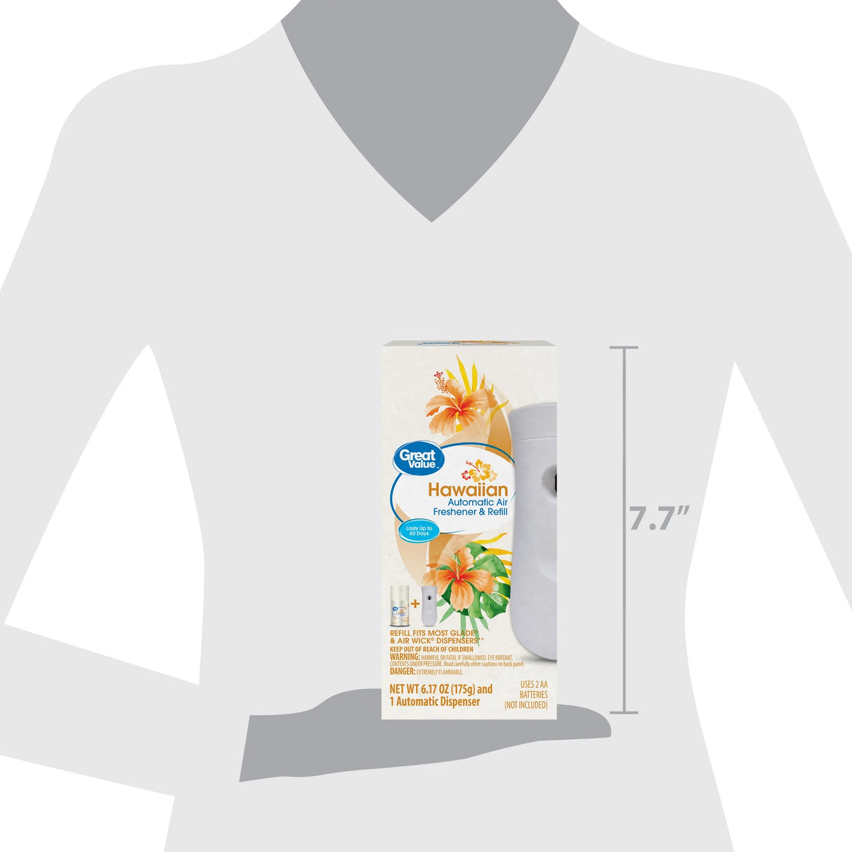 Automatic Air Freshener Spray Kit with 1 Refill, Hawaiian, 2 pieces G374801