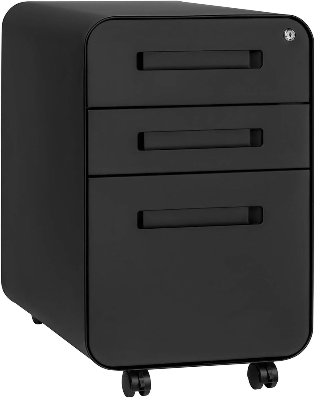 3-Drawer File Cabinet White/Red M600654