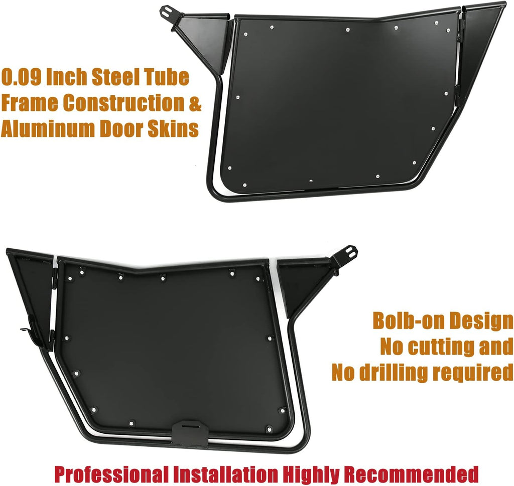 2 PCS Black UTV Side Doors with Slam Latches I595444