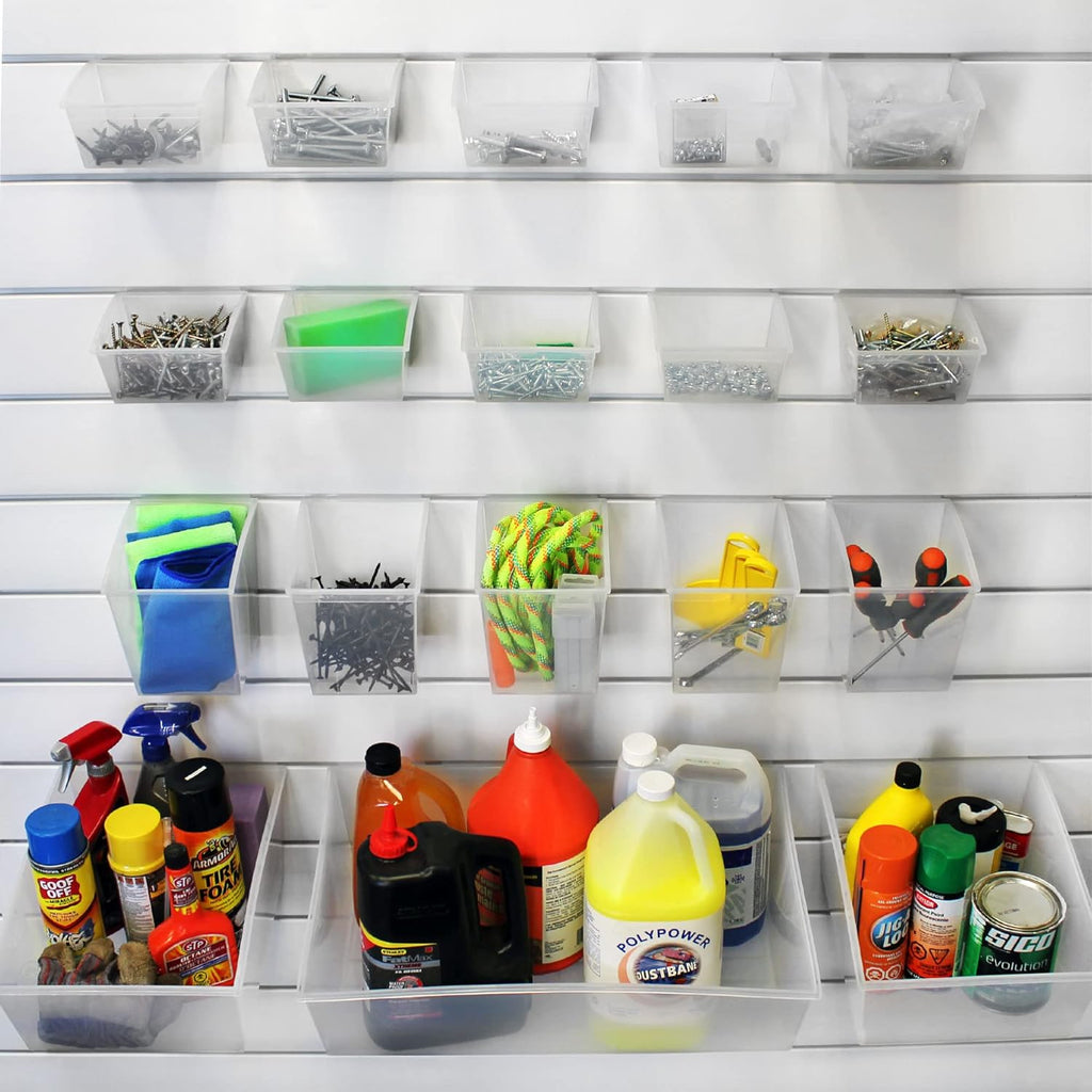 18-Piece Storage Bin Kit for PVC Slatwall B2637
