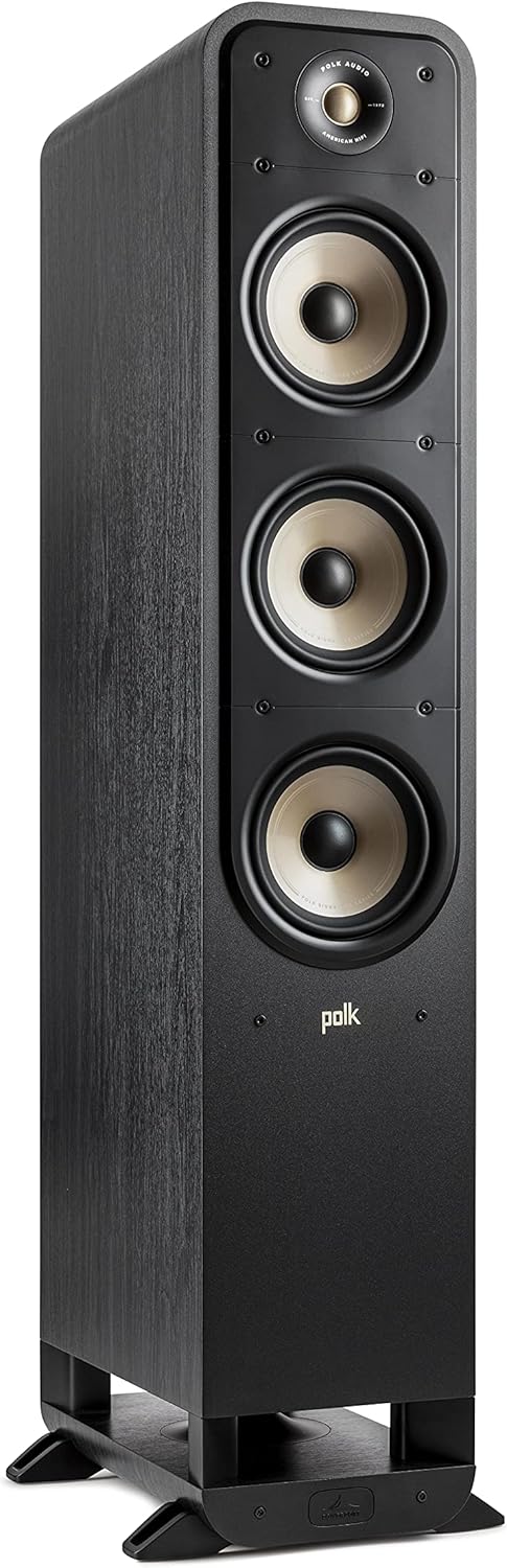 Walnut Tower Speaker with 1" Tweeter & Three 6.5" Woofers U9593