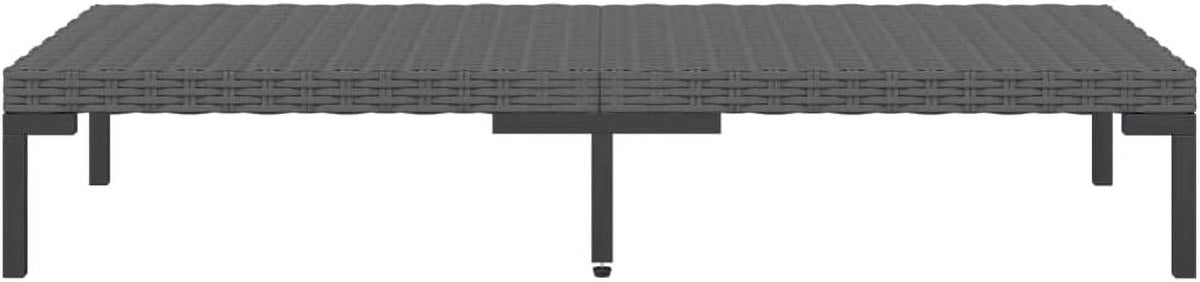 12 Piece Patio Lounge Set with Cushions Poly Rattan Dark Gray K3834