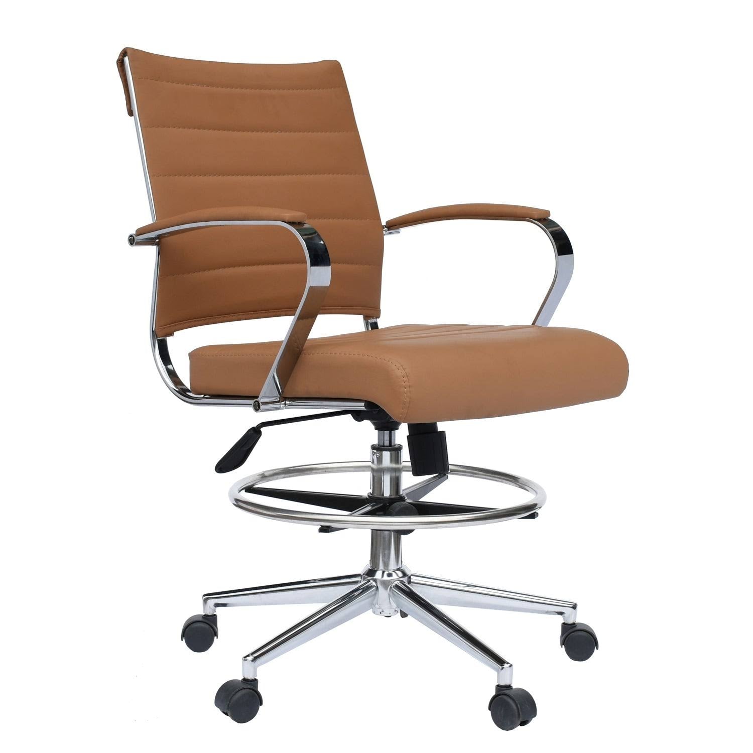 White Ergonomic Office Drafting Armchair Q776429
