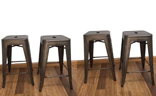 30-Inch Industrial Metal Bar Stool N963