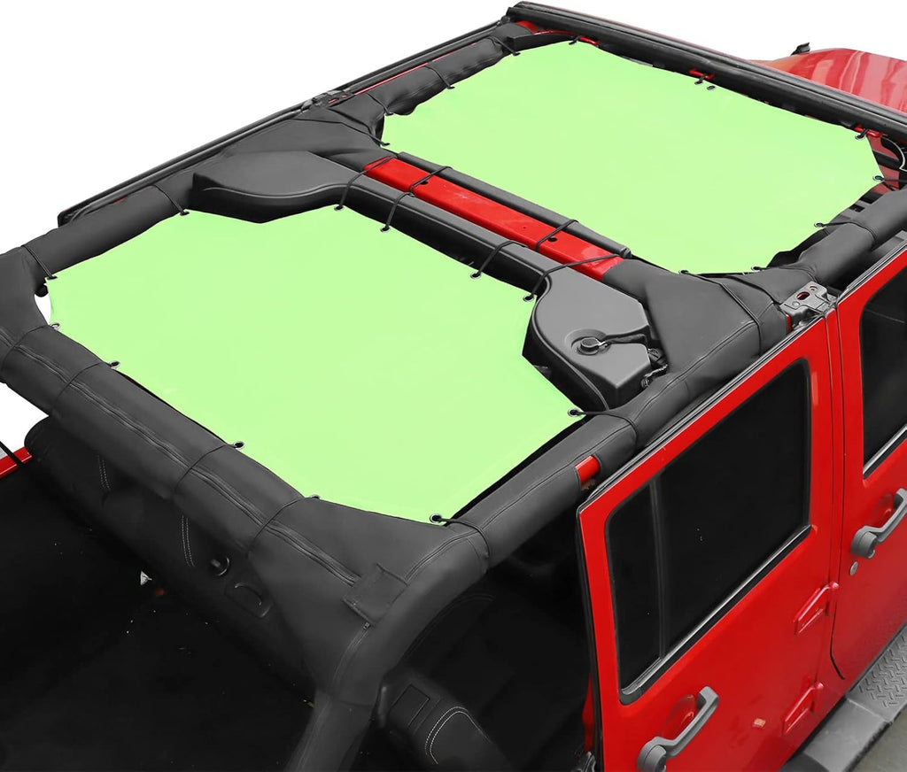 Jeep Wrangler JK Unlimited 4 Door Front & Rear 2 Piece Sun Shade Mesh O256882
