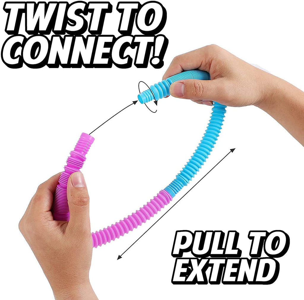28 Pcs Pop Tubes Fidget Toys Sensory Toys Party Favors M79098