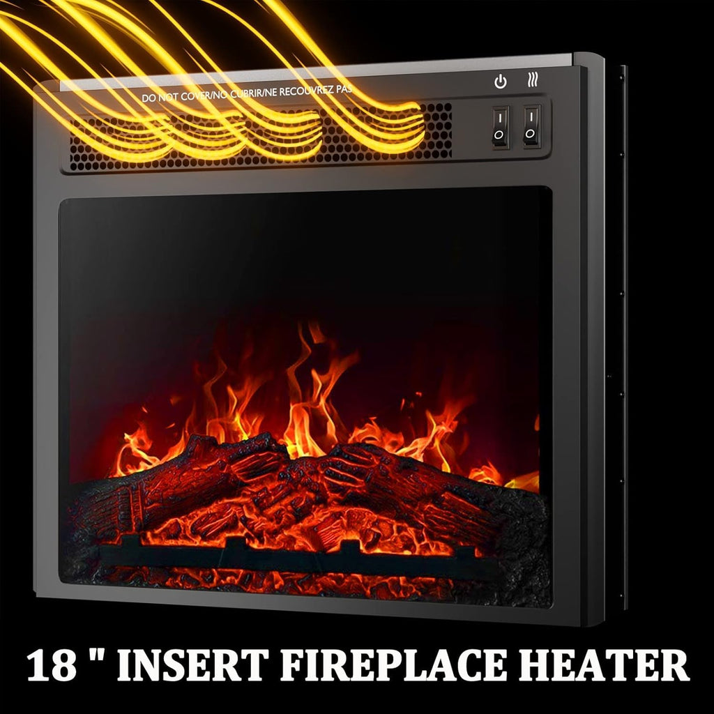 Electric Fireplace TV Stand with Heater for TVs up to 50 Inch J9885