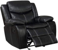 Faux Leather Recliner in Black Q46686