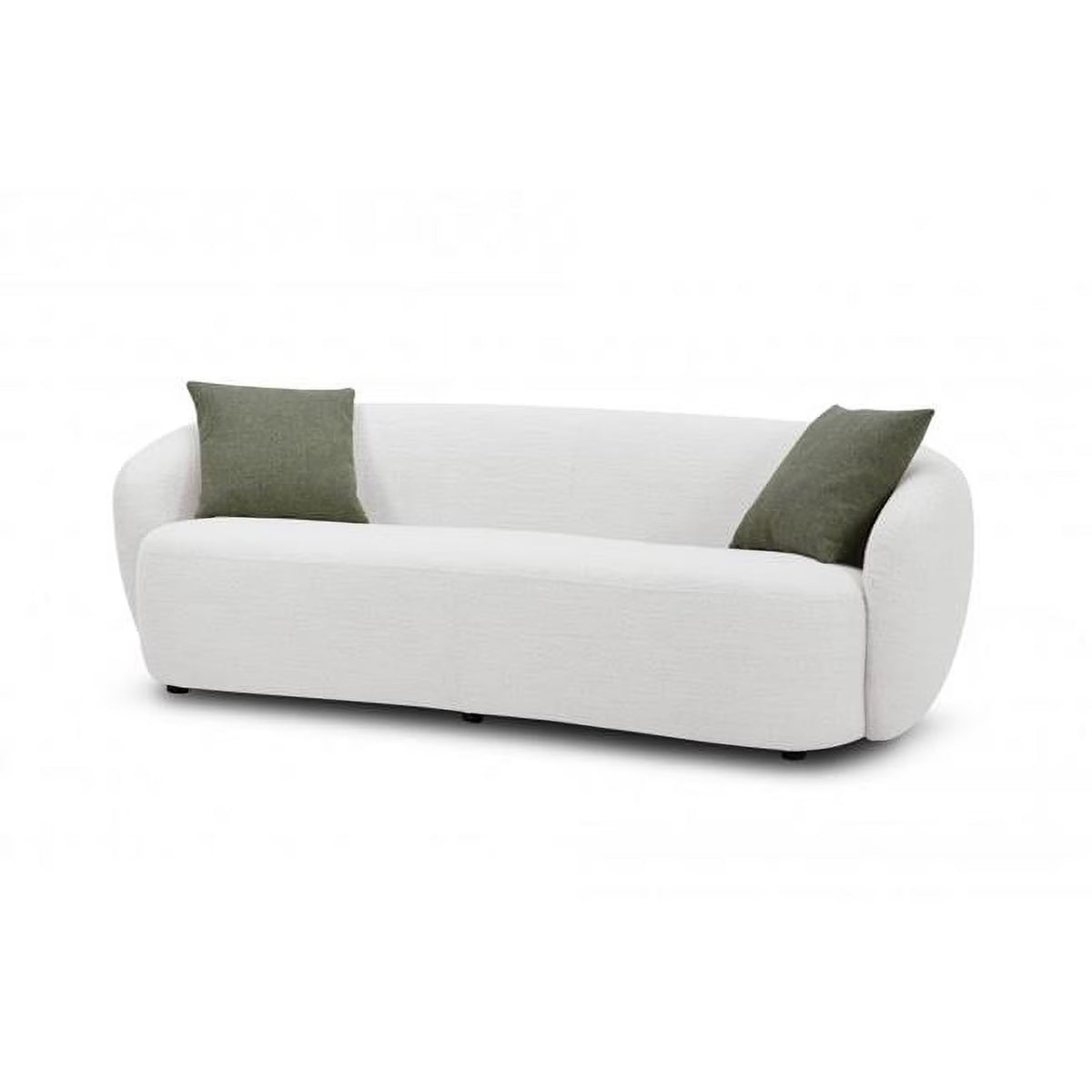 Off White Textured Fabric Standard Sofa B3606