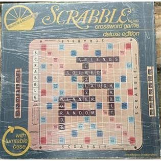 Scrabble Deluxe Rotating Turntable Game Board with Grid M7609