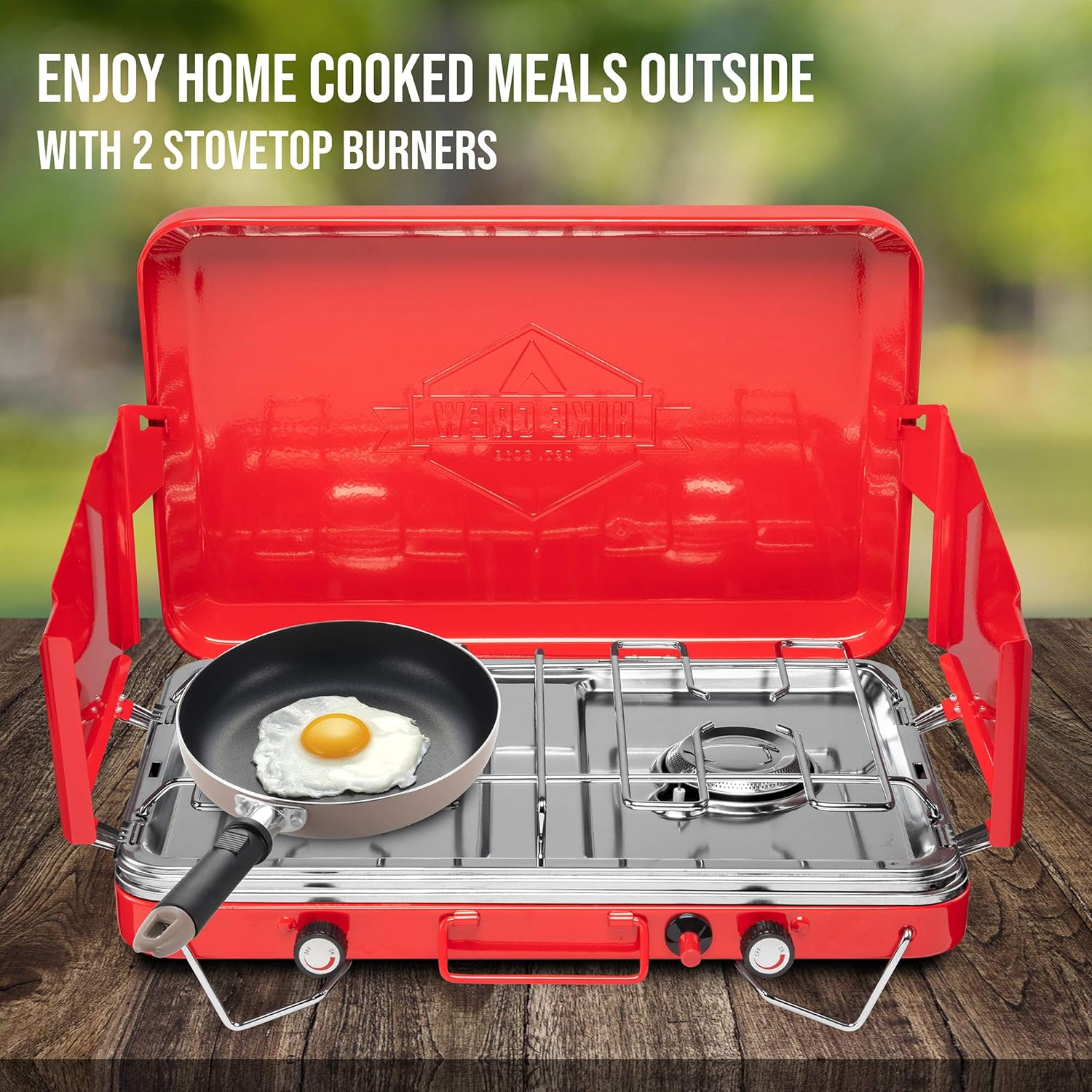 20,000 BTU Portable Propane 2 Burner Stovetop P373830