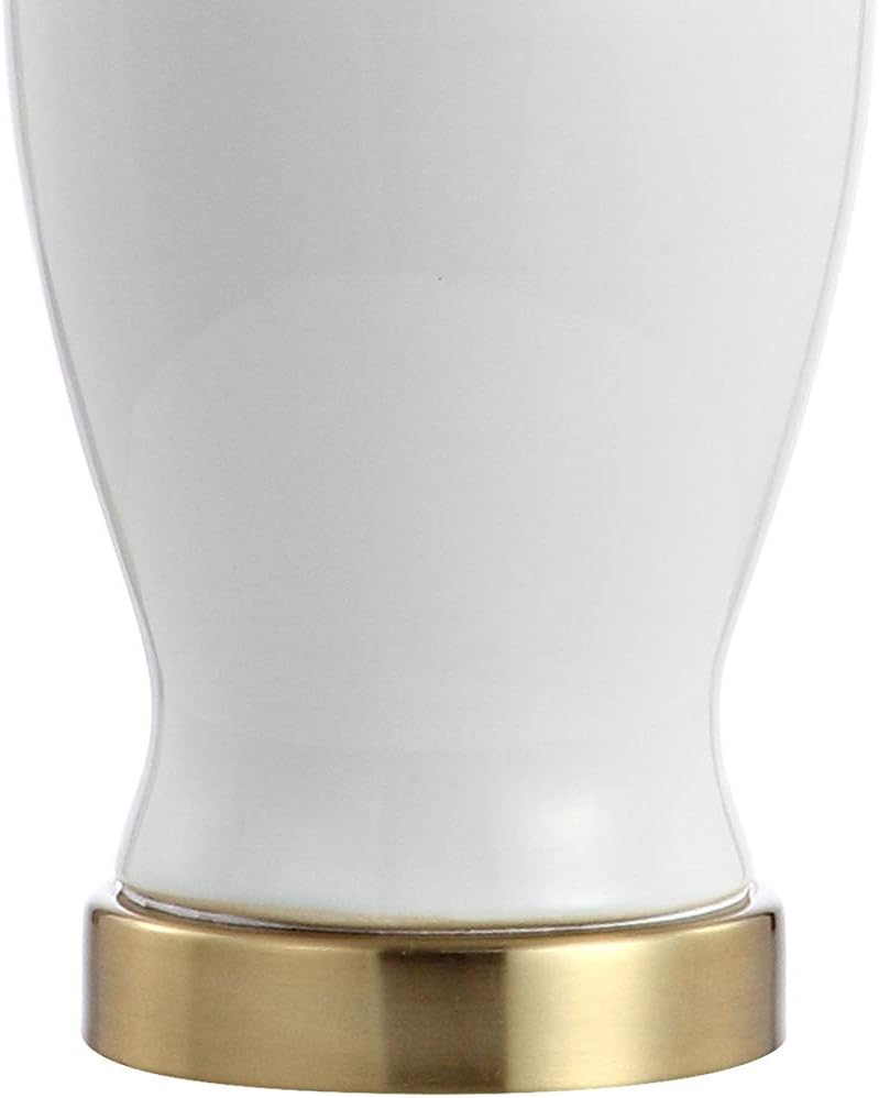 White Ceramic/Iron LED Lamp T201