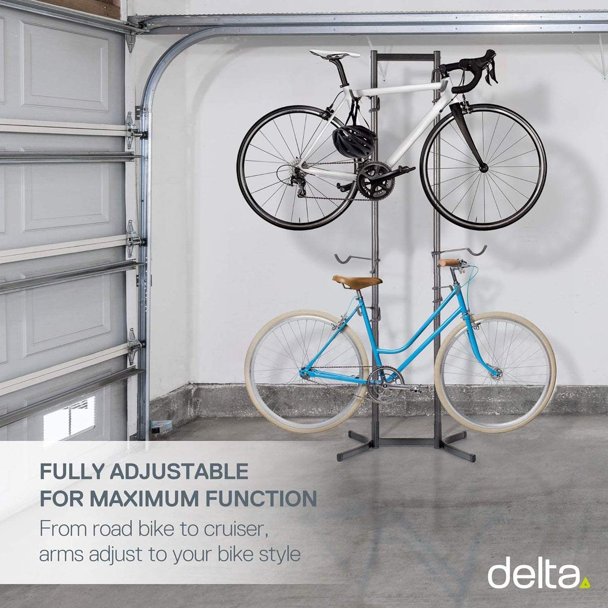4 Bike Storage Rack, Freestanding Wall Bike Rack, Holds Up to 160 lbs E646452