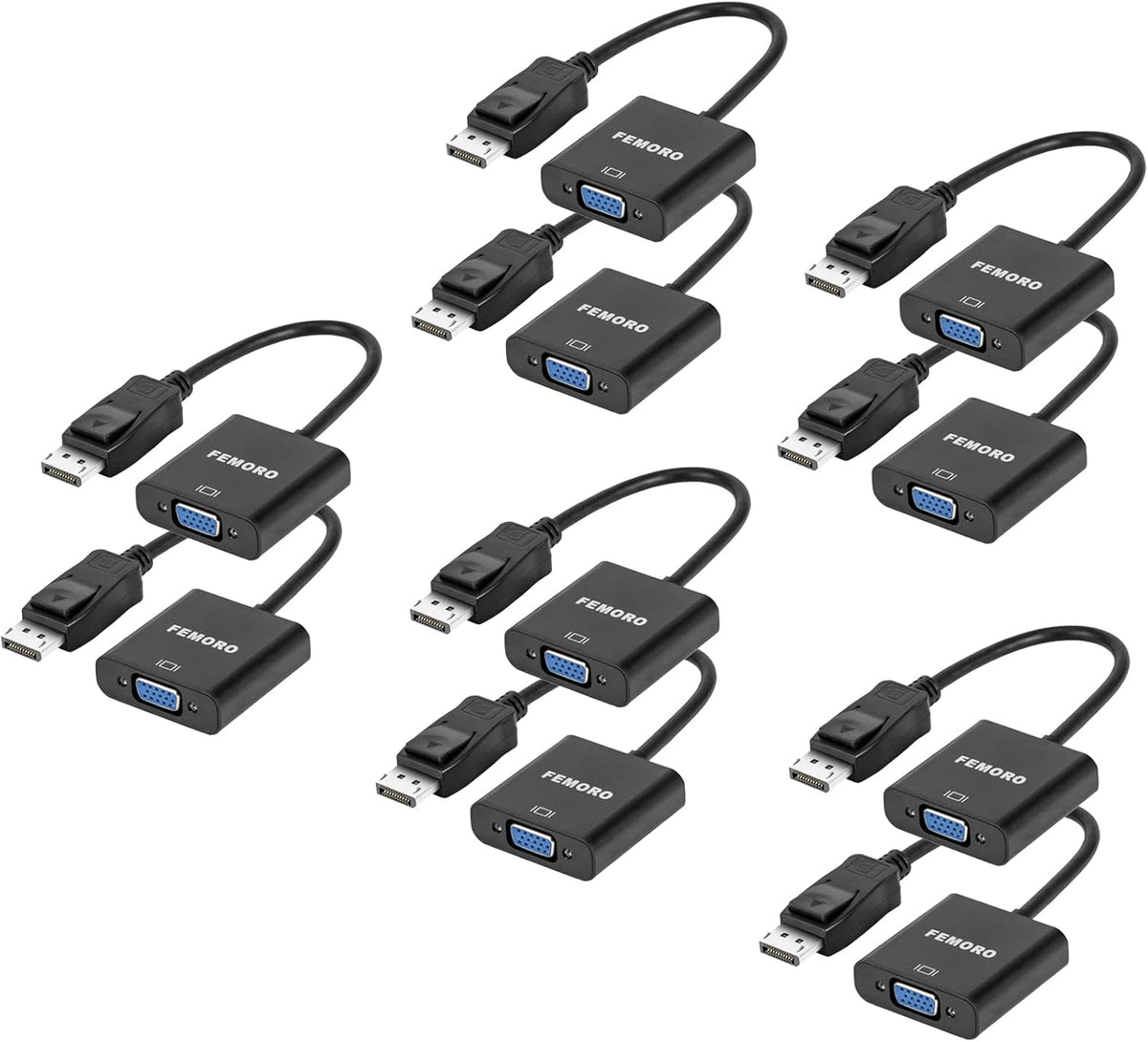 DisplayPort to VGA Adapter 10-Pack Black C742743