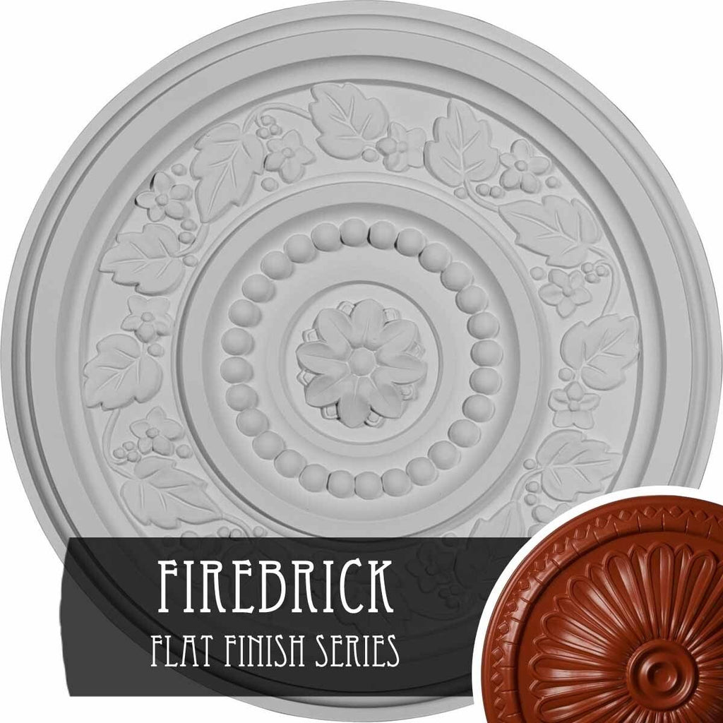Marseille Ceiling Medallion, Hand-Painted Firebrick F80121