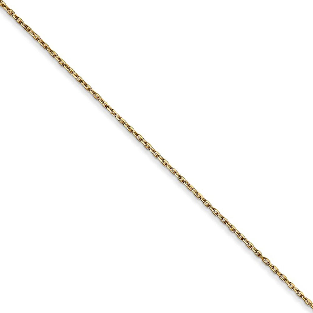 14k Yellow Gold Initial W Necklace - 22 Inch G638