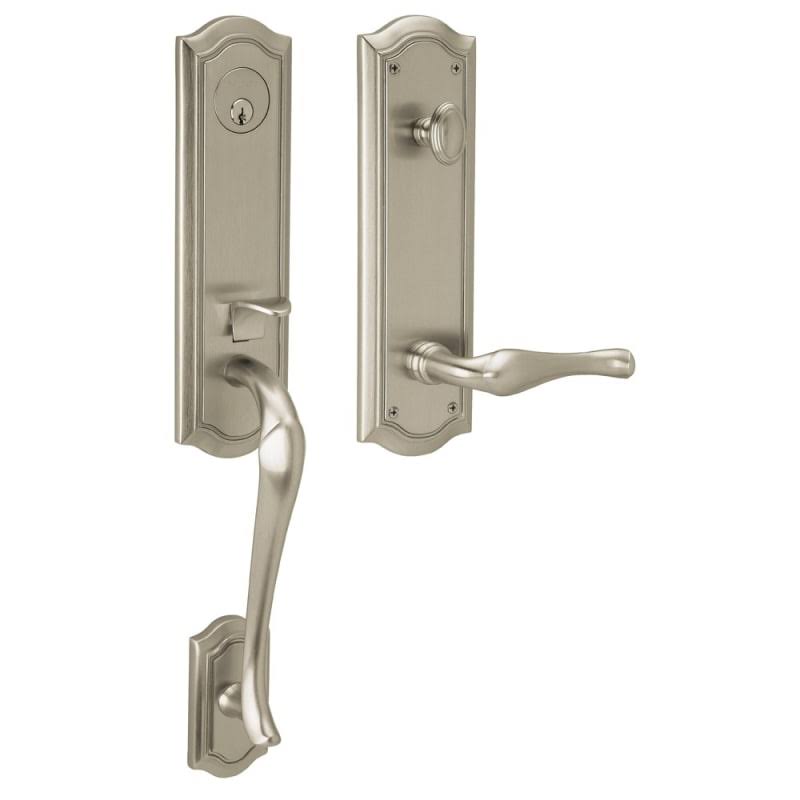 Lifetime Satin Nickel Left Hand Single Cylinder Mortise Entry Handleset O227