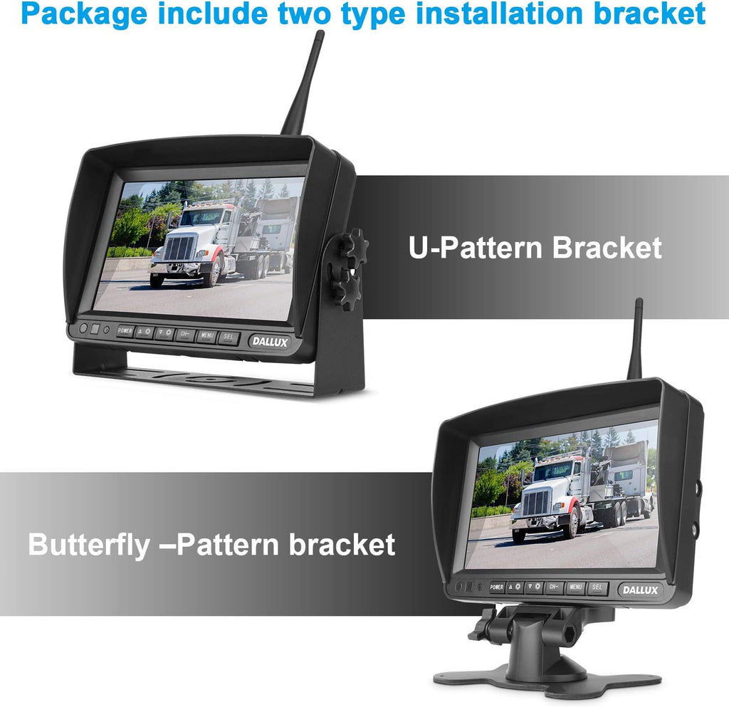 7 inch Wireless Backup Camera Monitor System Kit with HD IP69K Waterproof Night Vision Rear View Camera N3464