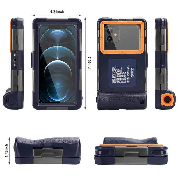 Waterproof Protective Case for Phones Up to 6.9 Inch with Lanyard R2057