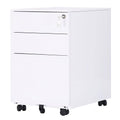 White Metal File Cabinet with Three Drawers E1032