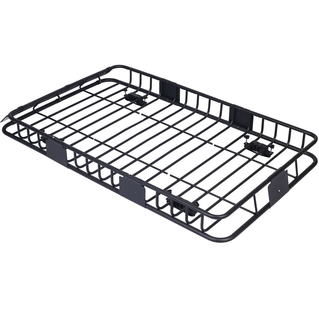 Black Steel Roof Rack Cargo Carrier Basket O2326