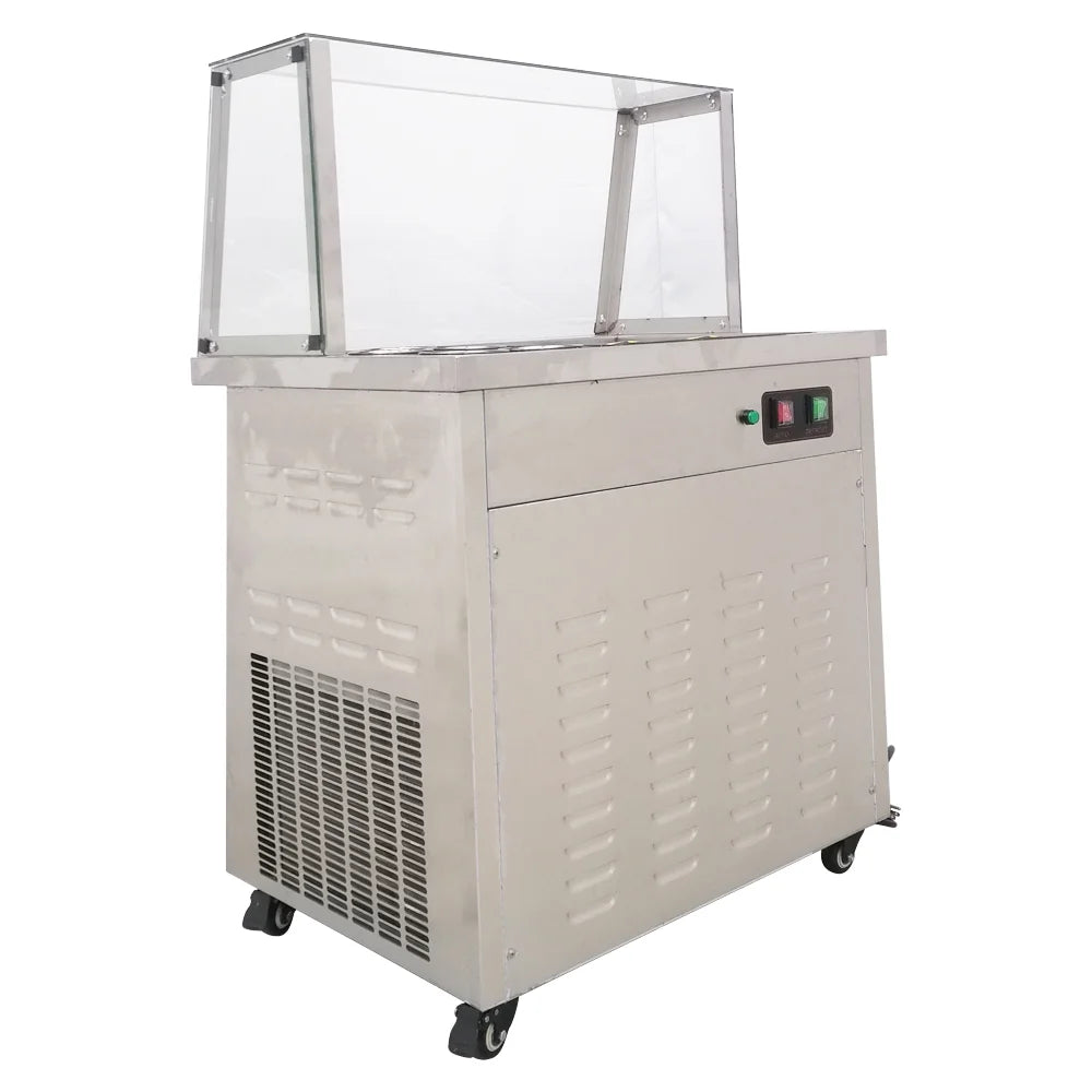 Commercial Flat Pan Fried Ice Cream Roll Machine with 6 Tanks K72979