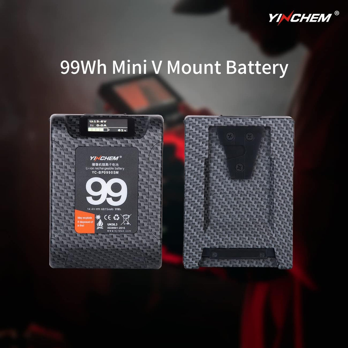 99Wh 14.4V V Mount Lithium-ion Battery with LCD Screen E8651