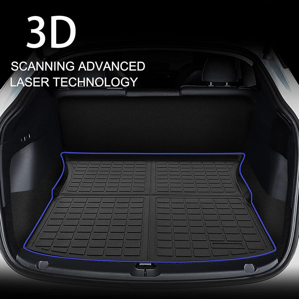 Tesla Model Y Rear Trunk Mat Cargo Liner Pack of 2 I246