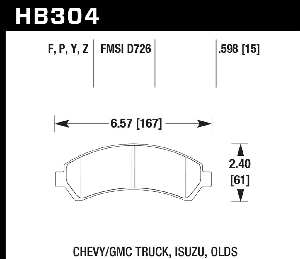 HPS Brake Pads J416