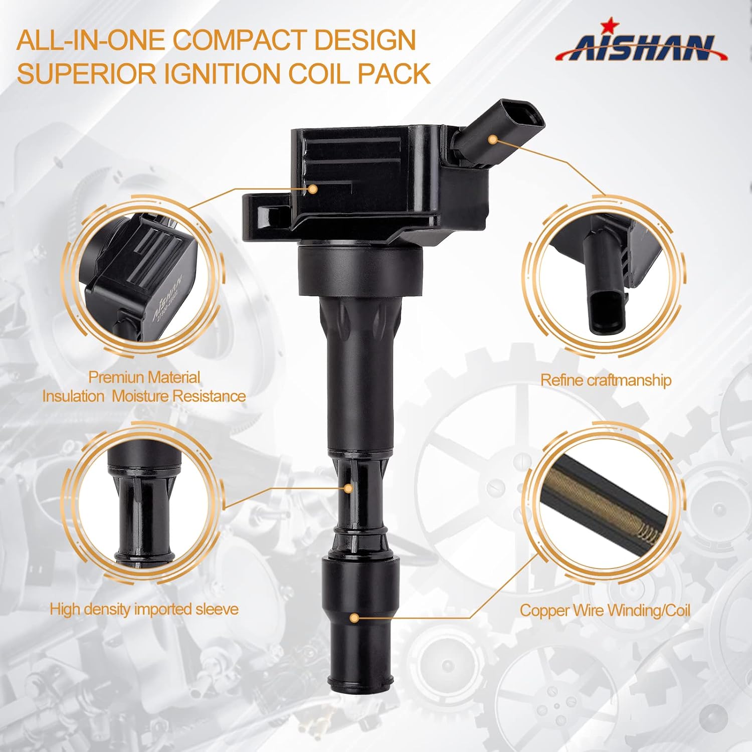Set of 4 Ignition Coil Pack Compatible with Hyundai Elantra Sonata Kona Forte Optima 2.0L S81604