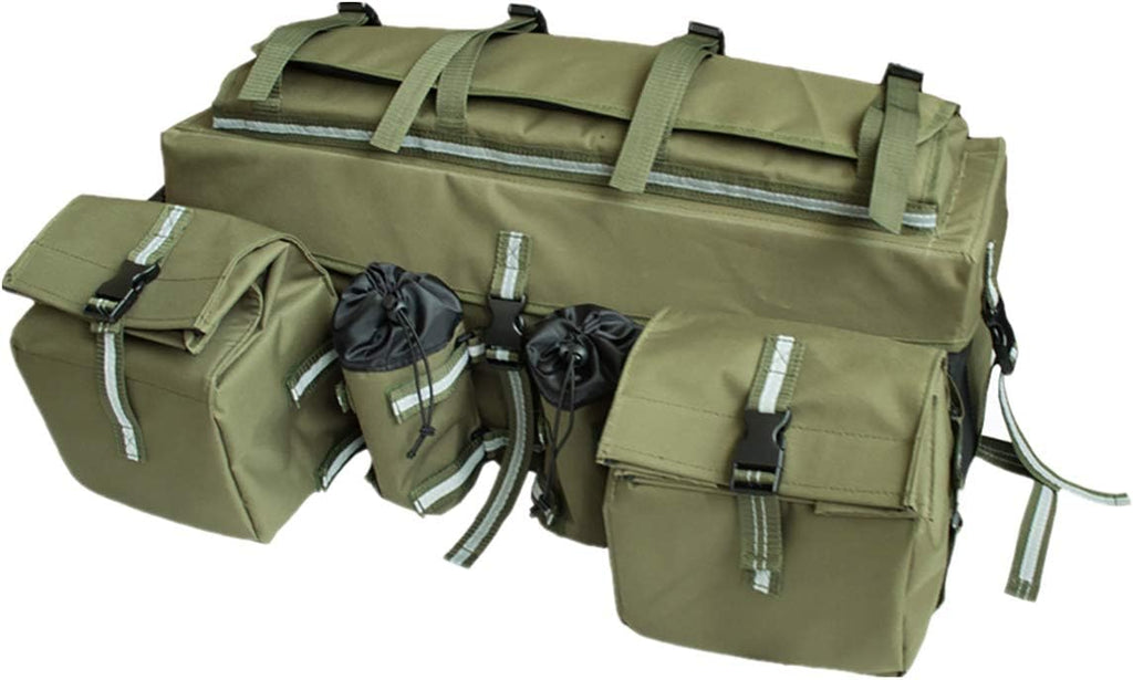 Camo ATV Cargo Bag Rear Rack Gear Bag 600D Waterproof Oxford with Reflective Stripe D662