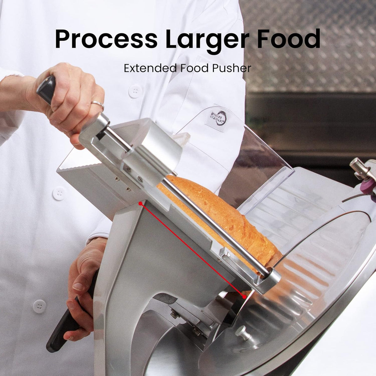 Electric Meat Slicer with 8 Carbon Steel Blade, 0.5mm to 15mm Adjustable Slicing Thickness E378