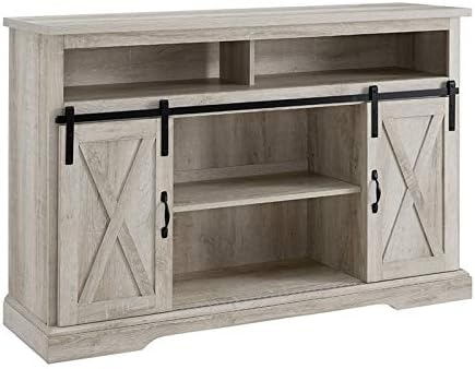 Rustic Oak Wood TV Stand Storage Cabinet Z807