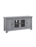 Antique Grey Wood TV Media Stand Storage Console R41470