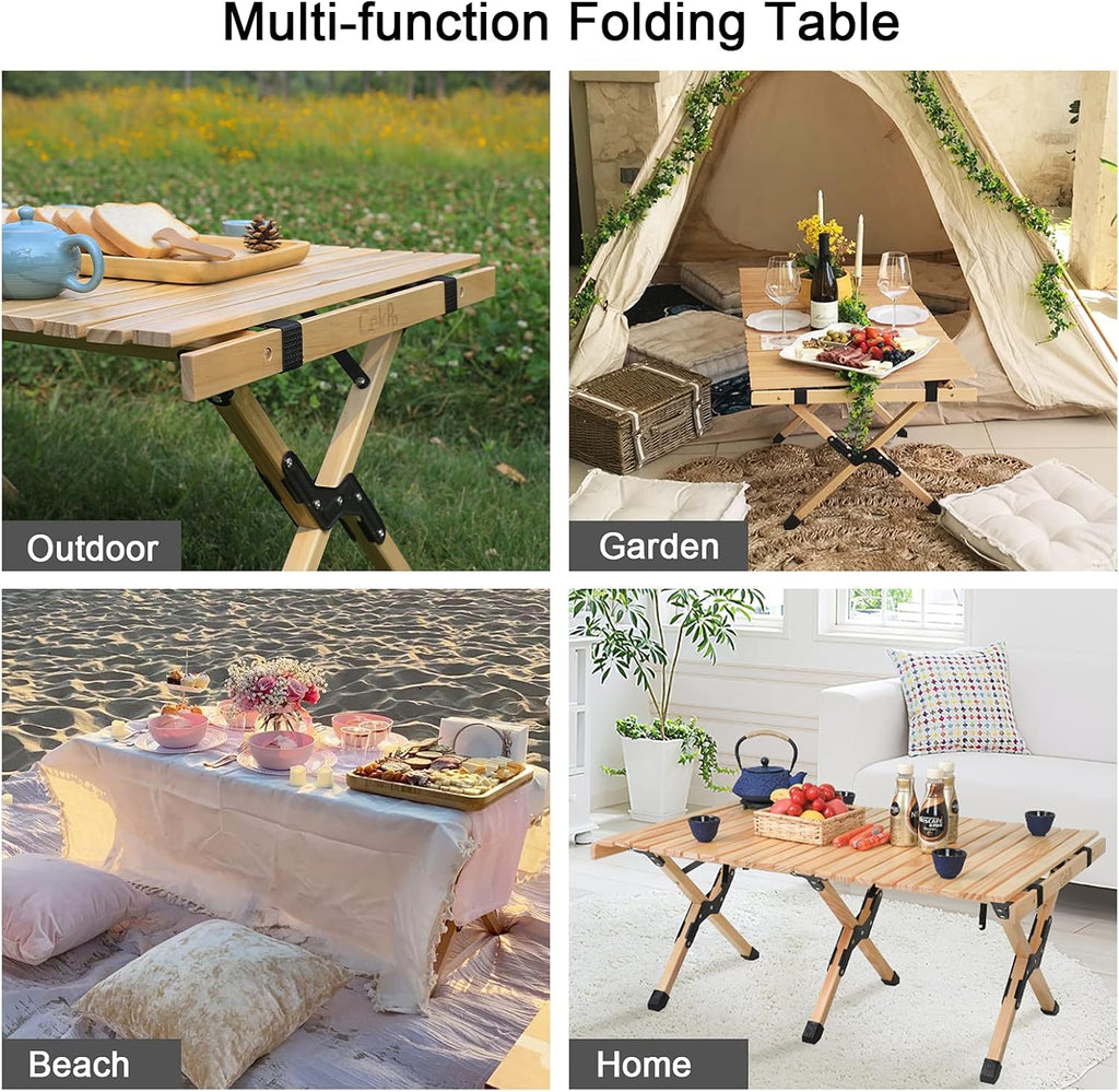 Portable Wooden Folding Picnic Table with Carry Bag E798