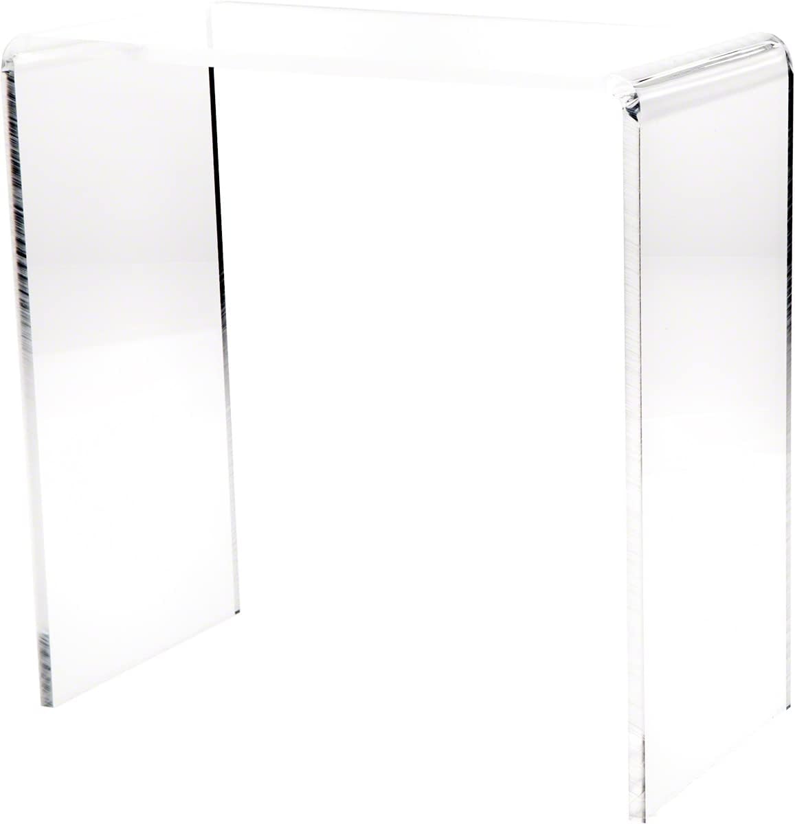 Clear Acrylic Rectangular Display Riser, 14 H x 14 W x 7 D, Pack of 2 C904