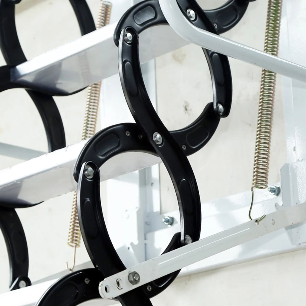 Black-White Al-mg Alloy Wall Mounted Folding Attic Ladder Y289
