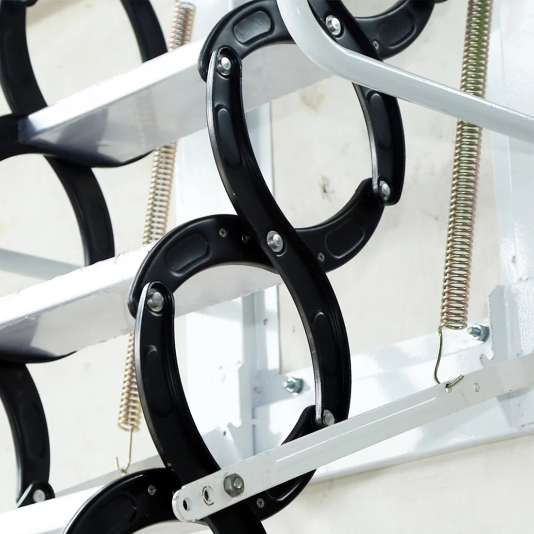 Black-White Al-mg Alloy Wall Mounted Folding Attic Ladder Y289