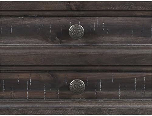 Solid Acasia Wood Nightstand in Smokey Gray Oak J62290