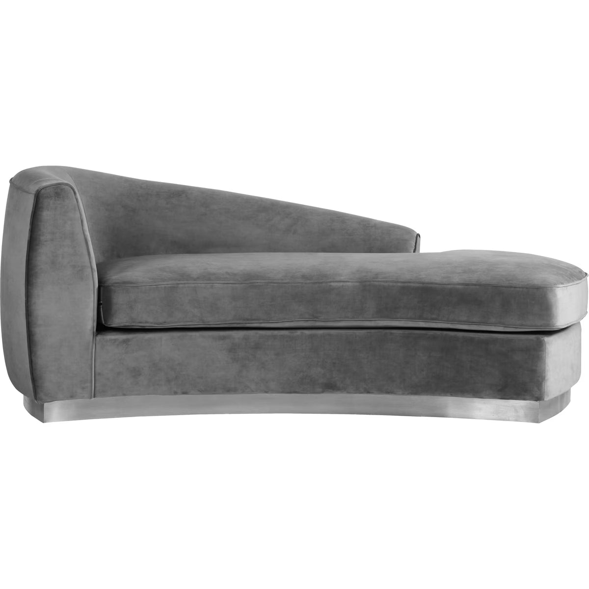 Grey Velvet Chaise B3207
