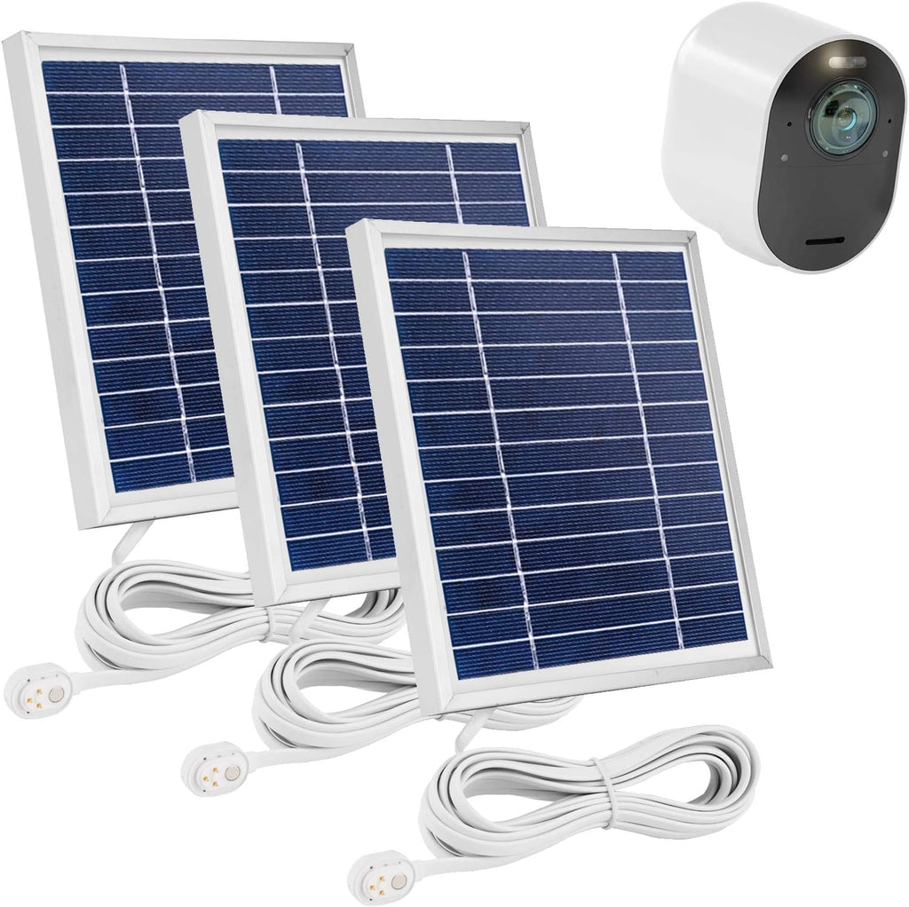 3 Pack Solar Panel Charge with 11.5ft Waterproof Magnetic Power Cable, Adjustable Mount I8412