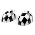2 x Checkered Mirror Covers for MINI Cooper D1428